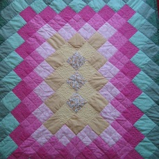 Baby quilt patchwork squares